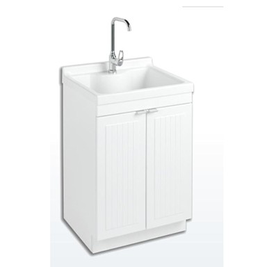 HOIFAT cheap modern white 2 door vanity sets water resistant plywood bathroom shower sink side abs sink cabinet with legs